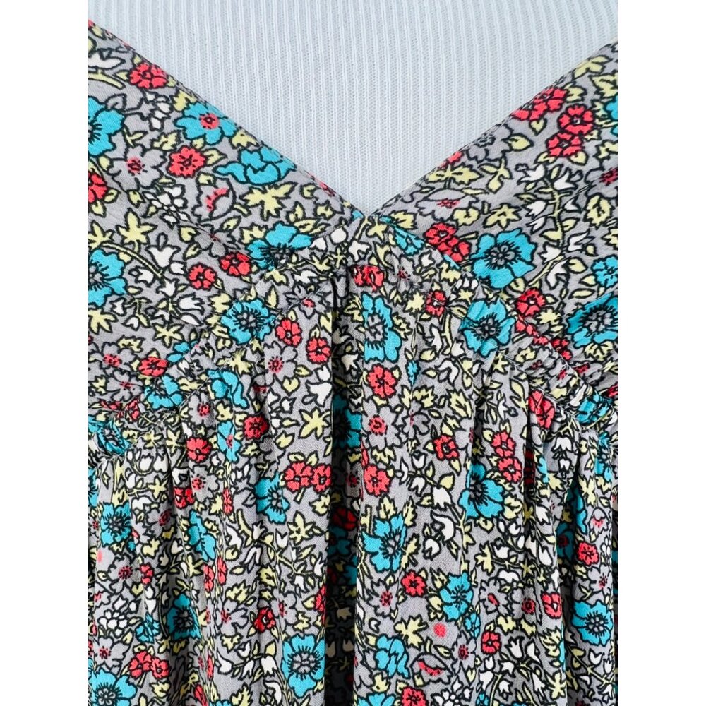 VTG Billabong Floral Strappy Back Maxi Dress | Coastal Boho Cottagecore Grunge L - Picture 13 of 16
